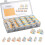 Universal Wire Conductor Connector Boxed Electrical Cable Splitter Quick Compact Type Terminal Block with Lever 54PCS 1