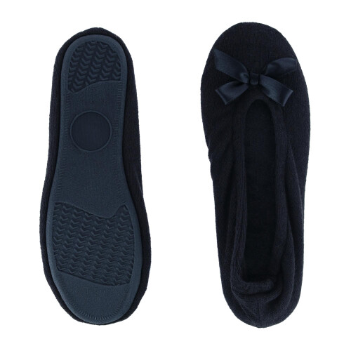 CTM Women's Terry Ballerina Slipper House Shoe 2