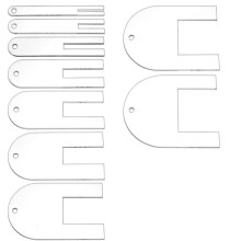 9 Sizes Quick Pleater,1/2-4Inch Acrylic Sewing Tools,Quick Pleater Set Fabric Pleating Tool for Quilting,Sewing,Beginner