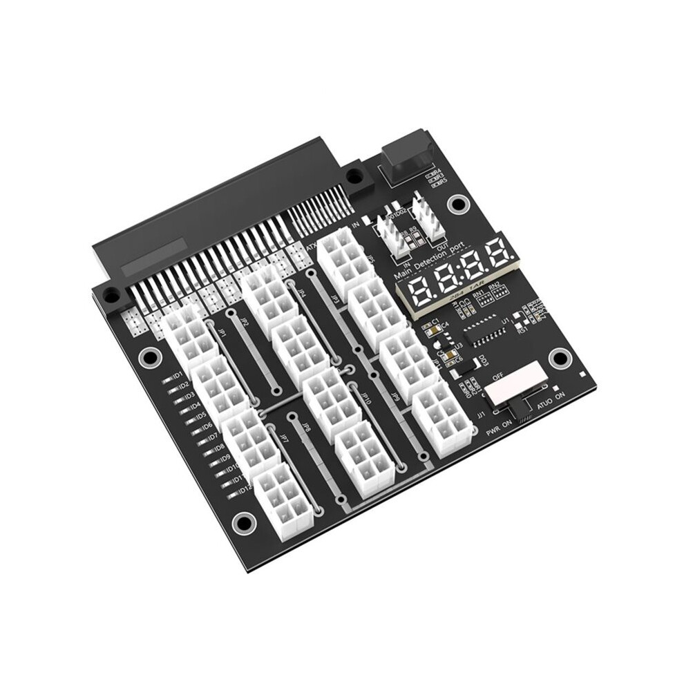 Atx 12X 6Pin Power Supply Breakout Board Adapter With Led Flash For Psu And Btc Mining Light 6033485568271