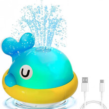 Badspeelgoed, Walvissproeier voor Baby'S Vanaf 1 Jaar, Lichtgevend Badspeelgoed voor Baby'S, Watersproeier met Licht voor Kinderen