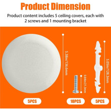 CP3540 Ceiling Cover Plate, Round Electrical Box Cover,Ceiling Box Cover Plate (Fits 3-1/2" and 5")