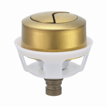 Vervangende Dubbele Spoelknop met Geborsteld Messing Effect, Geschikt voor Siamp Optima 50 Kabelbediende Spoelventielen