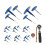 Tire Repair Patch Tool Kit Including 24pcs Tire Patch Plugs, Buffing Wheel, Tire Patch Roller with 4mm Twist Drill Bits 1
