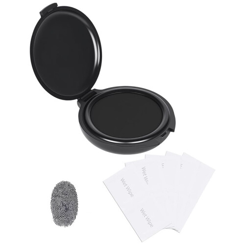 Portable Fingerprint Ink Pad Kit for Secure Document Handling B 1