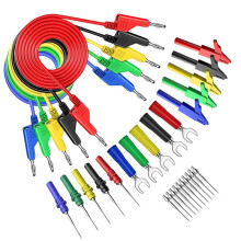 P1036B 4-mm-Bananenstecker-Prüfleitungssatz für Multimeter, Passend für Krokodilklemmen (U-Typ) und Durchstoßprüfspitze