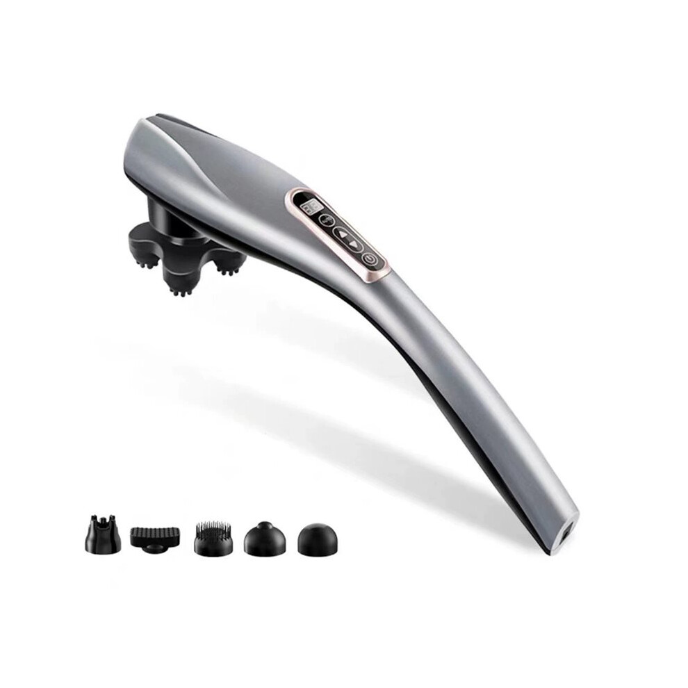 MultiâHandheld Massage Wand LCD Display 12 Modes 10 Speeds Wireless Massager Rechargeable Full Body Muscle Relaxation