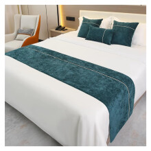 Green Chenille Bed Runner 180x50cm Hotel Bed Scarf Decorative Cover Soft Bedspread Protector for Foot of Bed