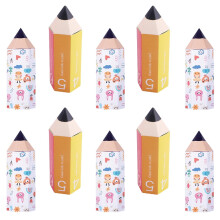 Cajas de regalo para obsequios, papel blanco con dibujos animados, 10 unidades.