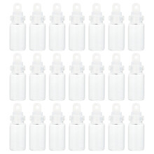 Genomskinliga miniglasflaskor med plastproppar (1 ml, förpackning)