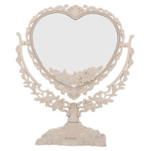 Vintage heart-shaped tabletop mirror for bedroom decor 1 pc