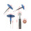 Tire Repair Patch Tool Kit Including 24pcs Tire Patch Plugs, Buffing Wheel, Tire Patch Roller with 4mm Twist Drill Bits 6