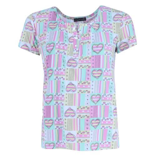 Elegant Emily Women's Patchwork Hearts Capri Set 2