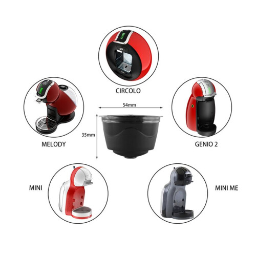 Reusable Coffee Pod for  Coffee Makers with Brush and Spoon Espresso Capsule Filter Cup A 1