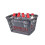 6Pcs Medium Plastic Shopping Baskets with Ergonomic Handles, Durable Stackable Retail Store Set 1