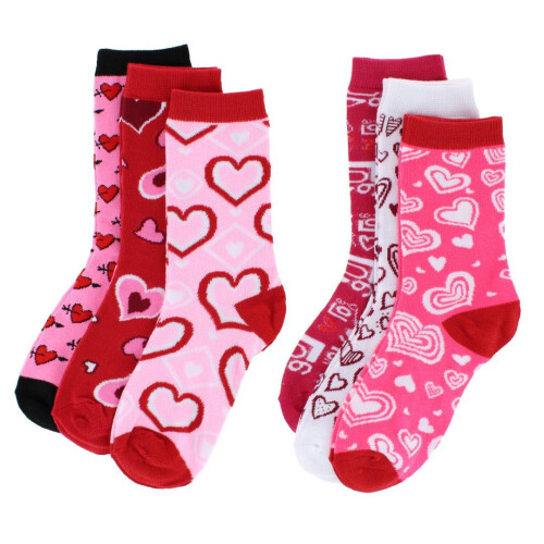 CTM Women's Valentine's Day Adorable Crew Socks (3 Pair Pack) 2