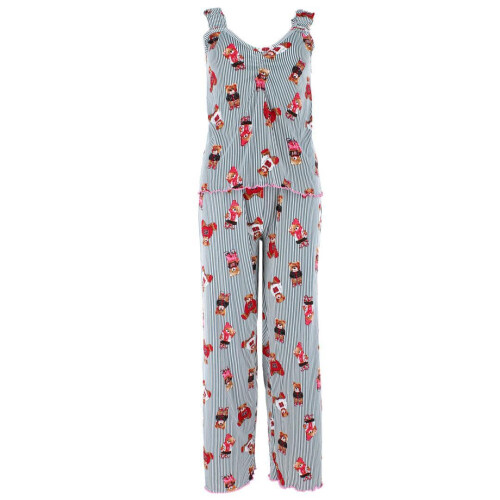 un-bearably cute Ladies Ruffle Tank Teddy Bear Pyjama Set 2