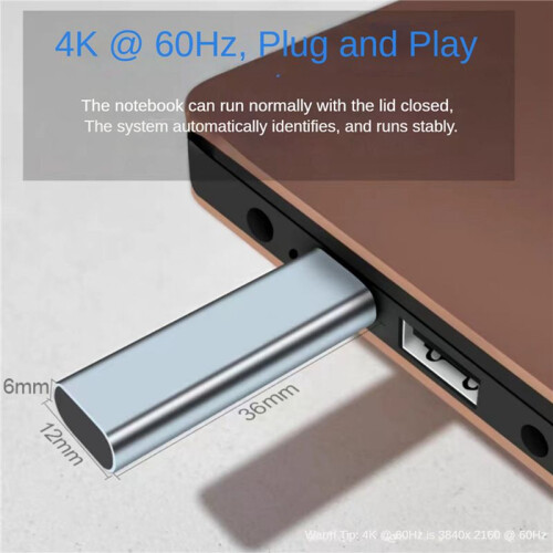 2X USB Type-C Virtual Display Adapter DDC EDID Dummy Plug Headless  Display Emulator Dummy Load 4K@60Hz 1