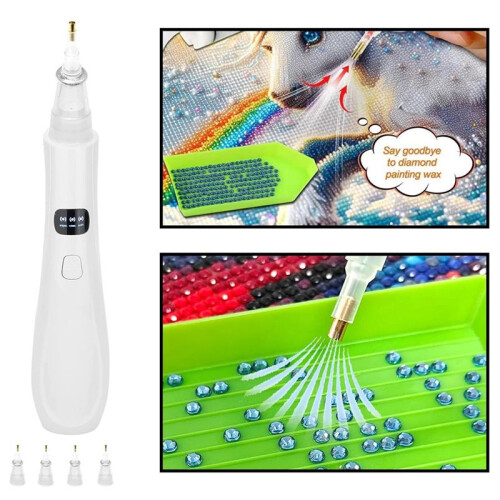 Portable Automatic  Adjustable Suction Mode Wireless Diamond Paint Suction Device 4 Replacement Tips 1