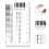 Flaw Detection Scale Cards 4PCS with Tear Coating for Industrial Component Inspection Use Stain Cracks Comparison Scale 7