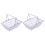 2pcs Stackable Storage Baskets with Handles, Small Iron Wire Bins for Shelves and Desktop Organization 1