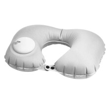 2PCS Travel Neck Pillow Set, Inflatable UShaped Design, Automatic Inflation, Soft Velvet Comfort for Airplane, Car and Bus