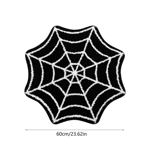 Halloween-Spinnennetz-Teppich, Plüsch-Gothic-Dekor 2