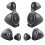 2set 3.5 Inch Car Midrange Speaker Base Car Horn Modified 3-Way Speaker Bracket Car 3-Way Frequency Mold Bracket 4