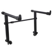 Double Tier Keyboard Stand Adjustable Height Universal Piano Rack Stable Space Saving Design
