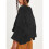 Womens Cable Knit Cropped Sweaters Oversized 3/4 Sleeve Crew Neck Fall Casual Pullover Tops Black M 2