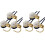 6Pack Ceiling Fan Light  ZE-109 Fan  Ceiling Pull Chain  Replacement (Brass) 1