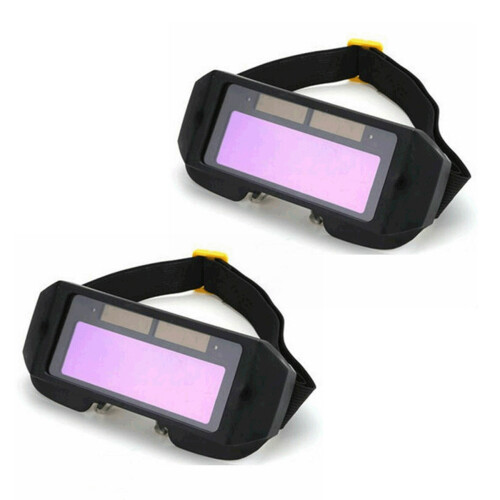 2X Oscuramento Automatico Casco per Saldatura Durevole Cambio Automatico Della Luce Occhi Antiriflesso Occhiali Sciolti