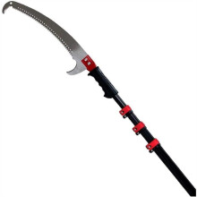 Red Telescopic Pole Saw 5.4m Extendable Tree Pruner Saw with Lightweight Aluminum Handle and Replaceable Blade