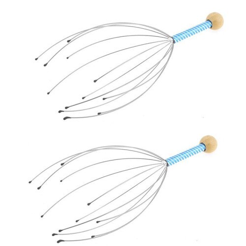 2X Metal Finger Neck Scalp  Stress Relax Massage Massager