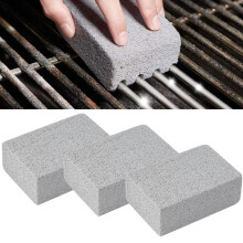BBQ Grill Cleaning Brick 3 Pack – Reusable Barbecue Cleaning Stone for Easy Grease Removal and Quick BBQ Maintenance