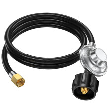 Propane Regulator with Hose 6FT Low Pressure 01 PSI Brass Propane Hose Connector for Gas Grill