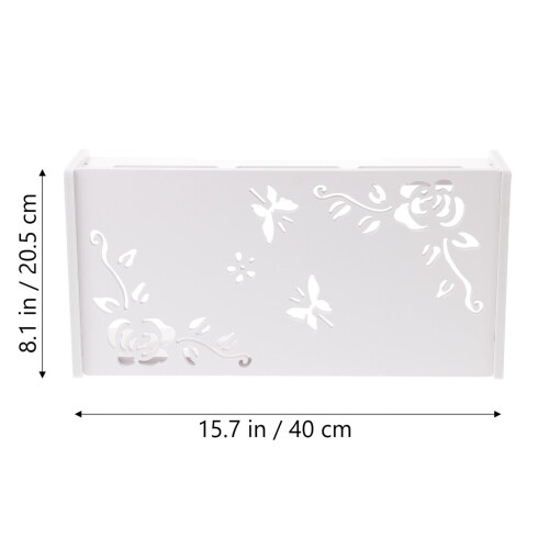 WiFi Router Wall Mount Holder with Cable Organizer, SpaceSaving Box for Clean Home Networking 2