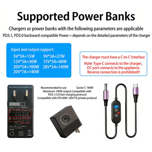 Câble d'alimentation Premium PD140W Type C-Ensemble de 10 pièces 2