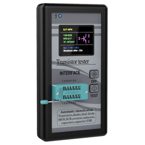 Multi-Purpose M328 Transistor Tester Diode Thyristor Capacitance Resistor Inductance MOSFET ESR Meter LCD Digital 2