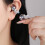 Clip d'oreille Imitation cristal élégant, accessoires pour 2
