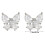 Clip d'oreille Imitation cristal élégant, accessoires pour 3