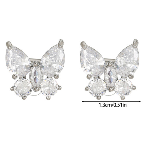 Clip d'oreille Imitation cristal élégant, accessoires pour 2
