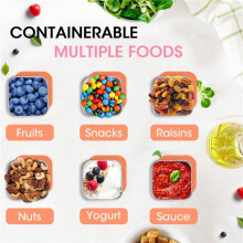 8Pack Stainless Steel Snack Containers for Kids, Leak-Proof Metal Food Storage Containers Stackable Lunch Box(6Oz)