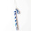 Blue Glitter Candy Cane Ornaments Plastic 6 Pcs 3