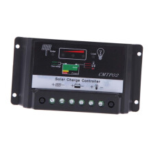 Intelligent 15A Solar Charge Controller 12V 24V Regulator for Lead Acid Battery Home Commercial Use