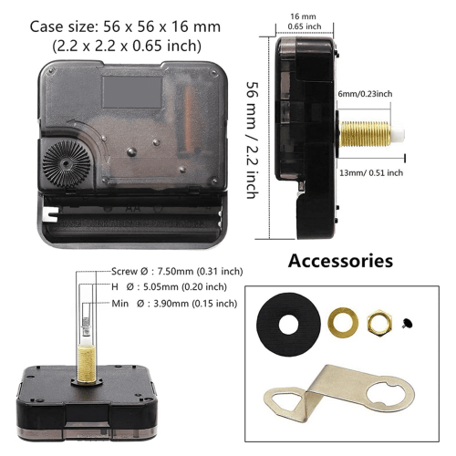 4-Pack Quartz Clock Movement Kit with Hands 2