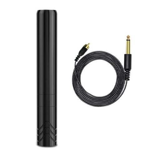 Black Wireless Tattoo Pen Machine Permanent Makeup RCA Interface Tattoo Pen