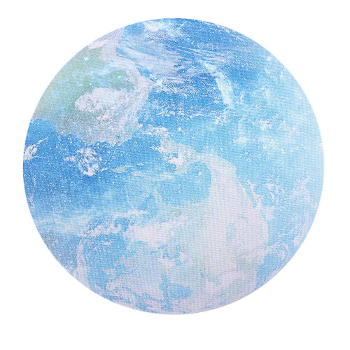 Computer Mouse Pad Beautiful Game Round Earth Planet Mousepad  Rubber Cloth
