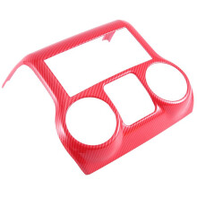 Accessoires de Modification de Voiture Console Centrale Panneau DéCoratif IntéRieur Motif Carbone Rouge pour JK 2011-2017