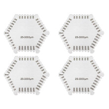 4x Peigne à Film Humide Hexagonal en Acier Inoxydable, Jauge D'Épaisseur de Film Humide pour Revêtement de Peinture (Épaisseur 2 mm)